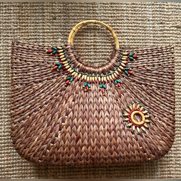 Oversized straw bag - Picture 2 of 14